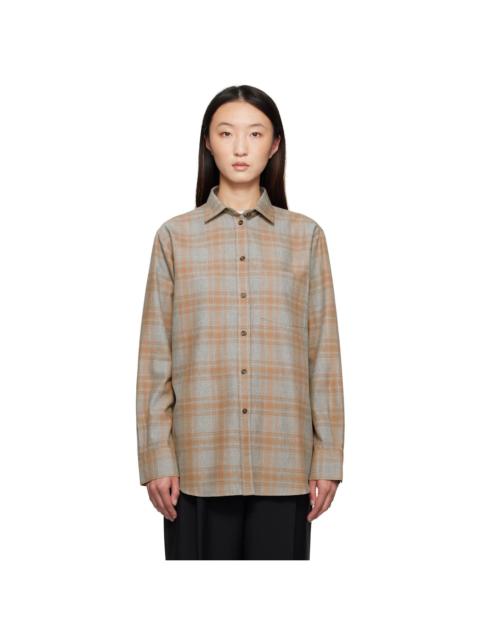 RÓHE Gray & Tan Check Shirt