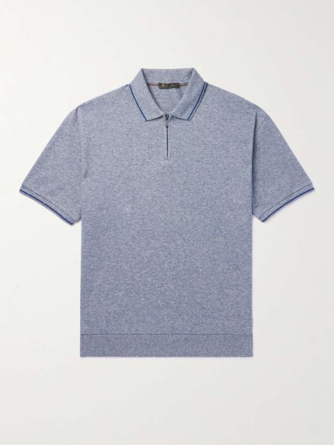 Cotton and Linen-Blend Polo Shirt