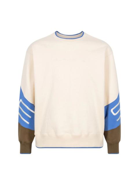 stretch crew-neck sweatshirt