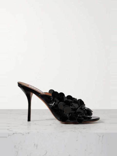 Alaïa Confetti 90 embellished patent leather mules