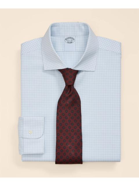 Brooks Brothers Supima® Cotton Non-Iron Herringbone Ainsley Collar Check Dress Shirt