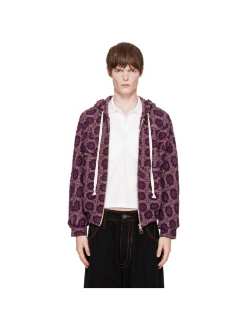 EDWARD CUMING Purple Vertical Garden Flex Hoodie