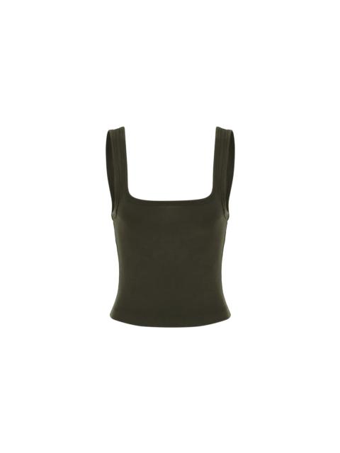 entire studios SQUARE NECK TANK MILITARY