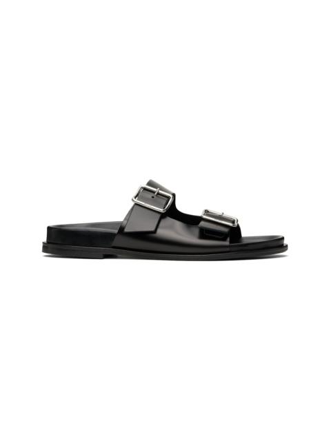 Aeyde Black Meena Leather Sandals