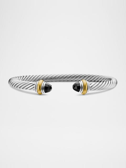 DAVID YURMAN Cable Bracelet with Gemstone in Silver with 14K Gold, 5mm