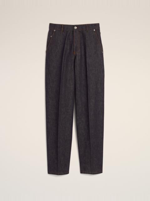 AMI Paris BLUE BALLOON-FIT COTTON JEANS