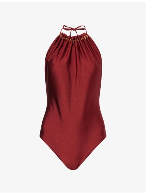 Zimmermann Aster Bead-Embellished Swimsuit