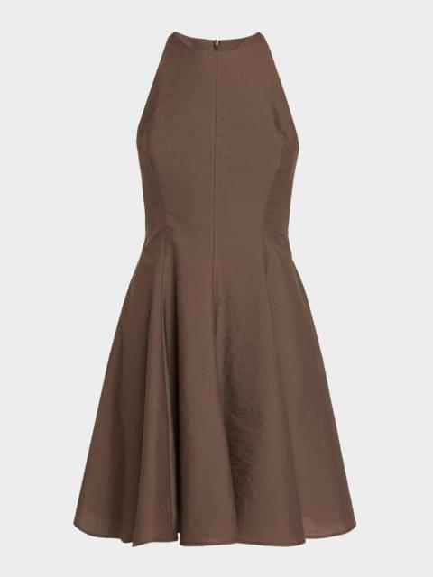 Brunello Cucinelli Sleeveless Cotton-Blend Fit-And-Flare Mini Dress