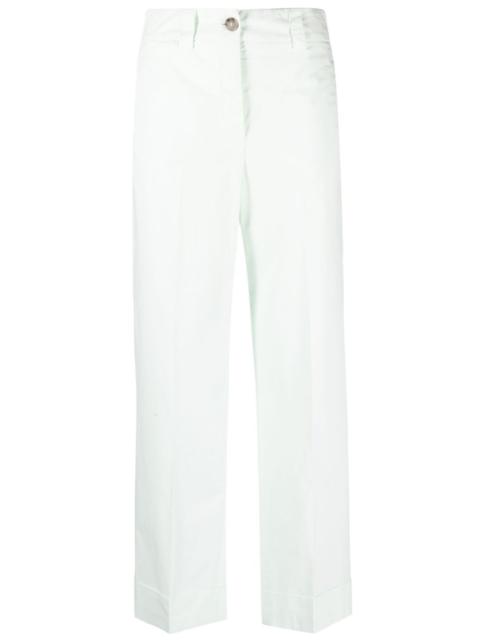 PESERICO pressed-crease cotton trousers