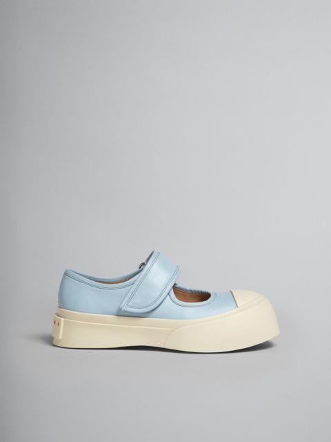 LIGHT BLUE NAPPA LEATHER MARY JANE SNEAKER