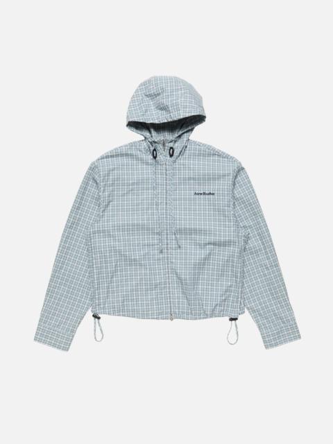 Acne Studios Hooded check jacket - Blue/white