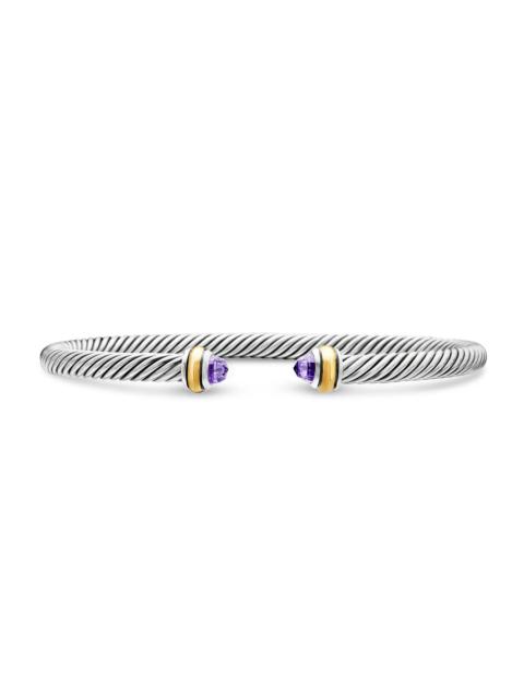 DAVID YURMAN Women's Cable Classics Color Bracelet with 18K Yellow Gold - Amethyst