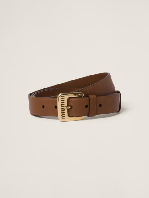 Nappa leather belt