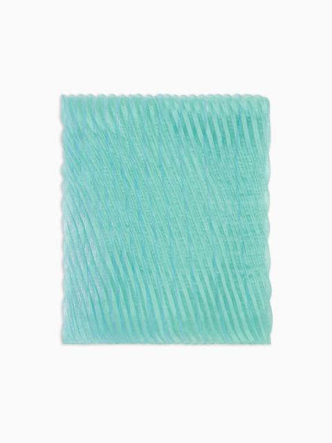 EMPORIO ARMANI Gradient, lurex patterned pleated stole