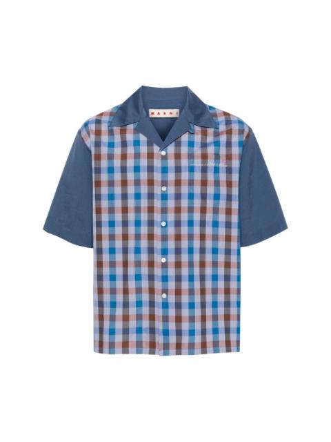 Marni gingham-pattern bowling shirt