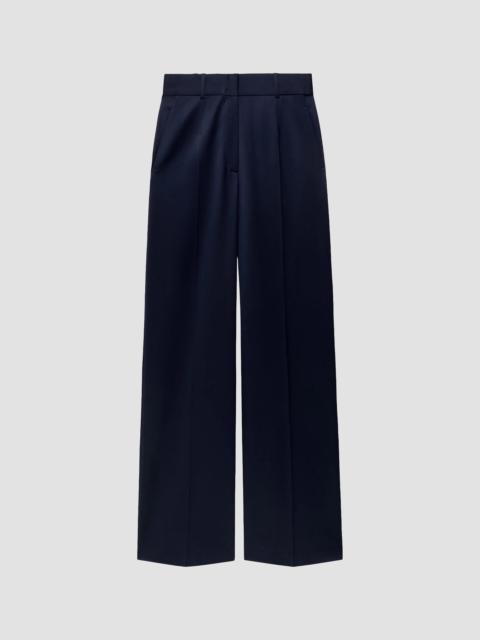 Another Tomorrow Women's Wide Leg Suit Pants - Navy