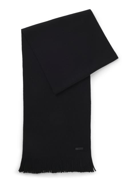 BOSS RASCHEL-KNIT SCARF IN VIRGIN WOOL
