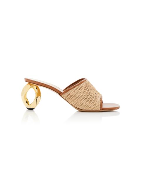 JW Anderson Raffia Mule Sandals tan