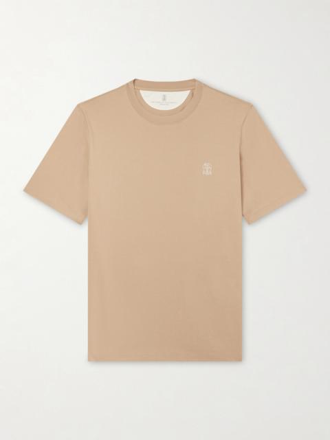 Brunello Cucinelli Logo-Print Cotton-Jersey T-Shirt