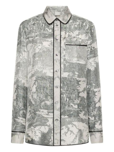 Pierre-Louis Mascia long-sleeve silk shirt
