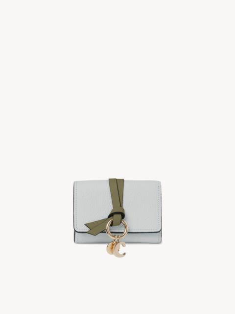 Chloé MINI ALPHABET TRI-FOLD IN GRAINED LEATHER
