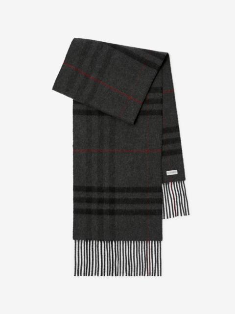 Check Wool Cashmere Scarf