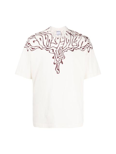 Fluid Wings-print cotton T-shirt