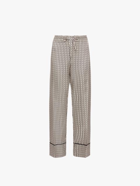 Victoria Beckham Pyjama Sleep Set In VB House Monogram Jacquard