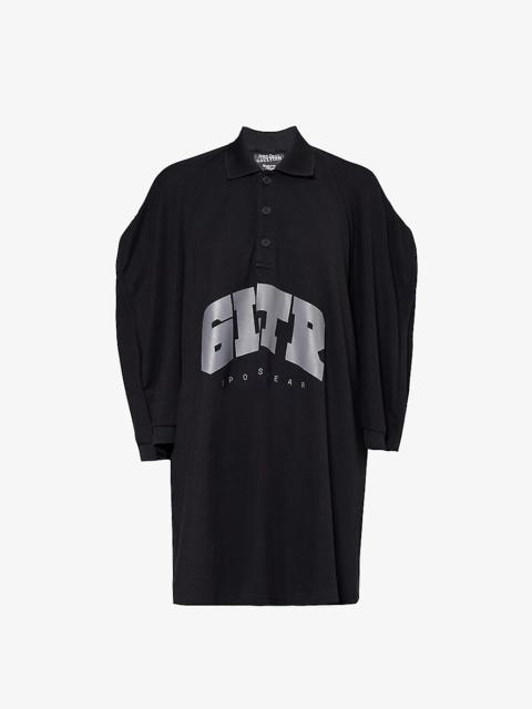 Jean Paul Gaultier x Shayne Oliver oversized woven polo shirt