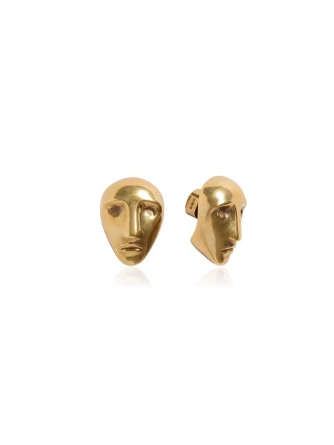 KHAITE Visage Earrings gold
