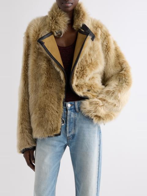 Isabel Marant Isabel Marant Roama Genuine Shearling Jacket in Ecru