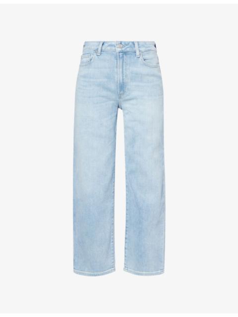 PAIGE Stevie Crop High-Rise Cotton Denim Jeans
