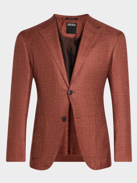 ZEGNA Men's Cashmere-Blend Houndstooth Sport Coat