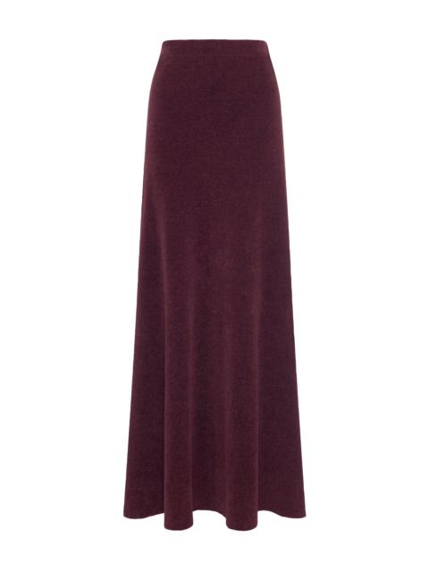 GABRIELA HEARST Muir Knit Skirt in Plum Silk