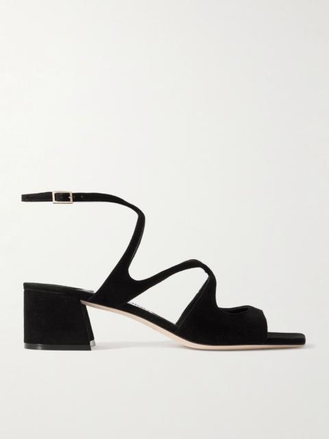 JIMMY CHOO Azilia 45 suede sandals Black