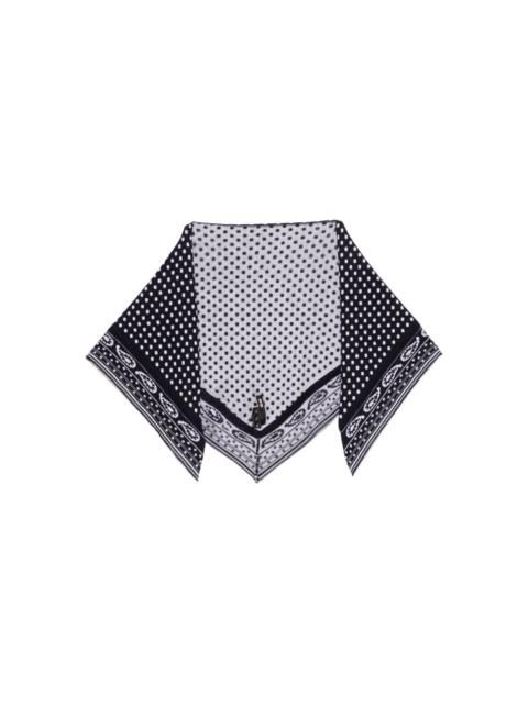 maje polka-dot bandana scarf