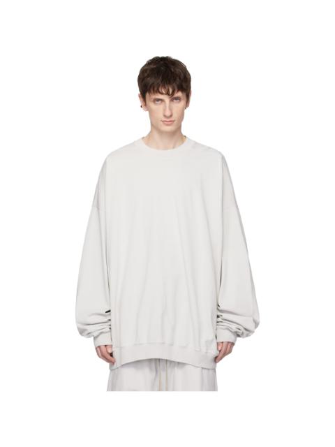 Rick Owens DRKSHDW Off-White Temple Hun Crewneck Sweatshirt