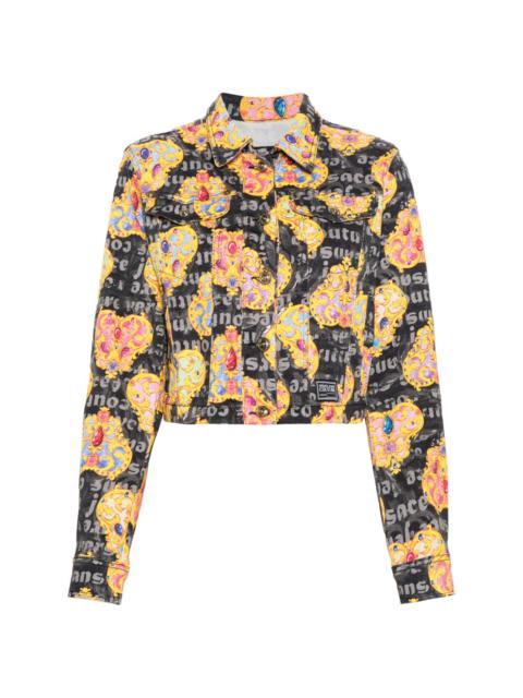 VERSACE JEANS COUTURE Heart Couture-print denim jacket