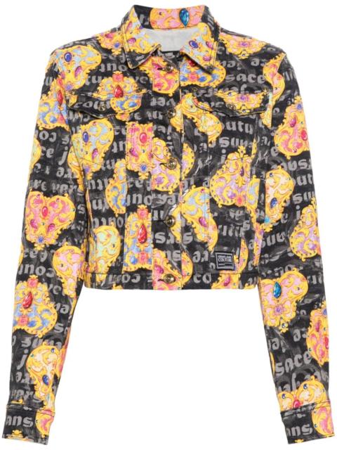 VERSACE JEANS COUTURE Heart Couture-print denim jacket