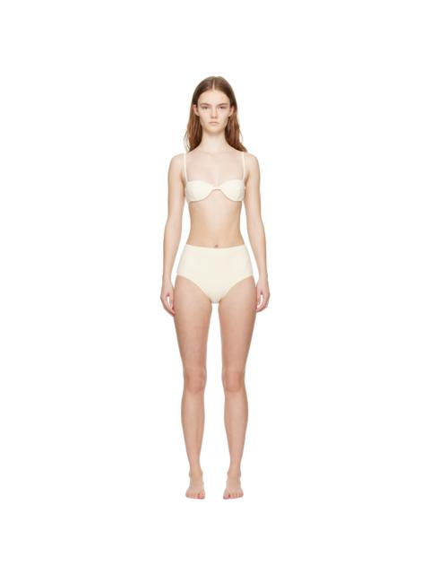 Totême Off White Sweetheart Neck Bikini