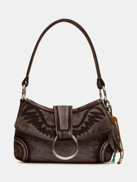 STEVE MADDEN ALBANY BAG TAN DENIM