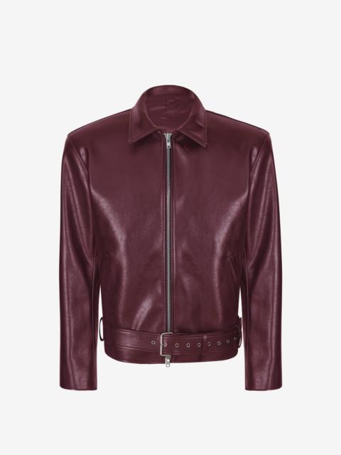 The Frankie Shop Norbury Faux Leather Jacket - Burgundy