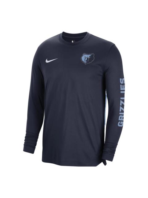 Nike Nike x NBA 멤피스 드라이 - 고양이 Pregame 긴 소매 티셔츠 '나비' FB3483-419