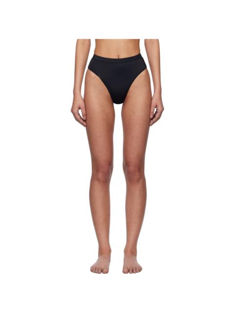 VERSACE Black Nylon Jersey Bikini Bottom