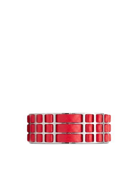 FENDI FF motif leather-panelled bracelet