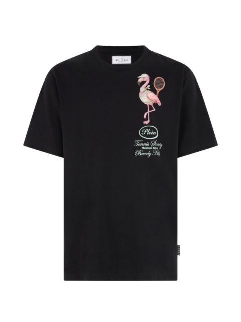 PHILIPP PLEIN flamingo graphic round neck T-shirt