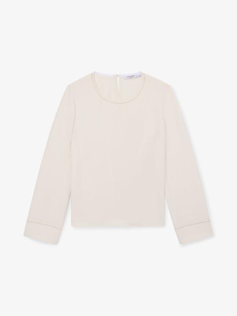 M.M.LaFleur Jules Effortless Blouse - Everyday Crepe with Topstitch