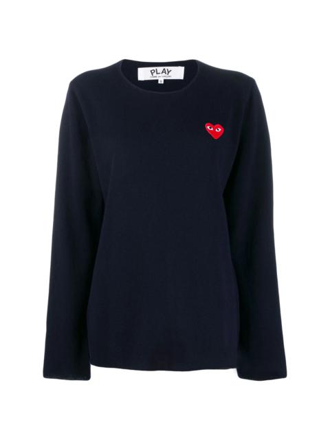 heart logo patch sweater