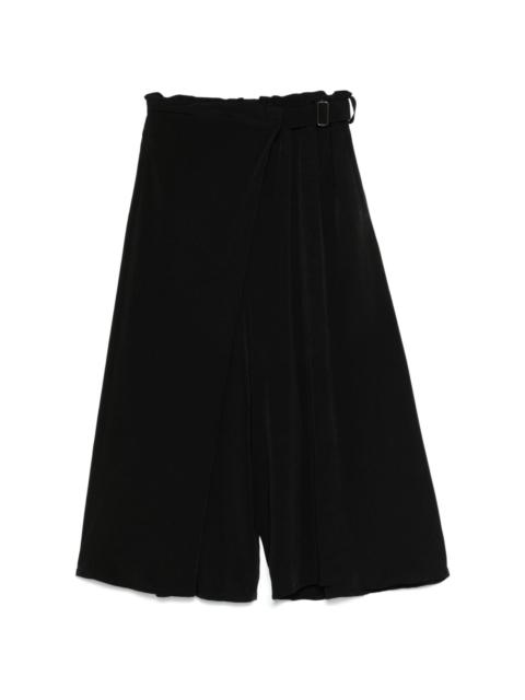 Yohji Yamamoto pleat-detail cropped trousers