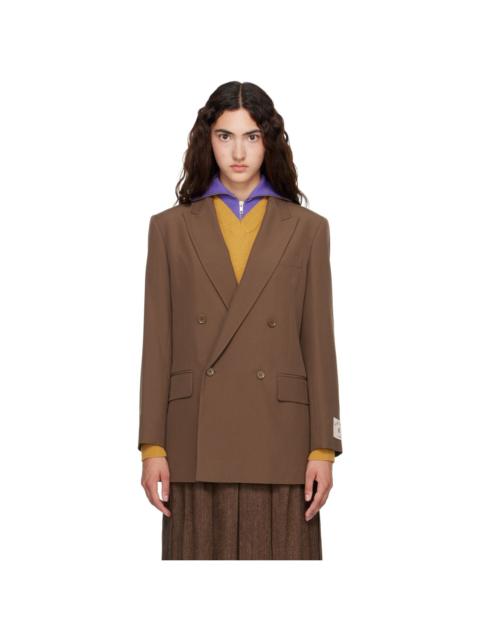 MM6 Maison Margiela Taupe Wool Blend Suit Blazer